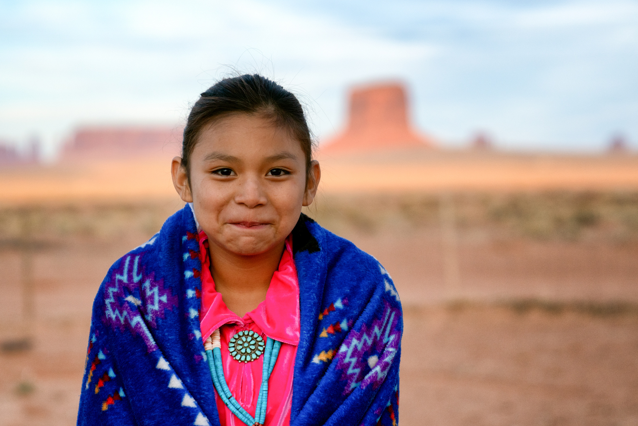 Navajo Native American Teenage Girl Outdoor Portrait