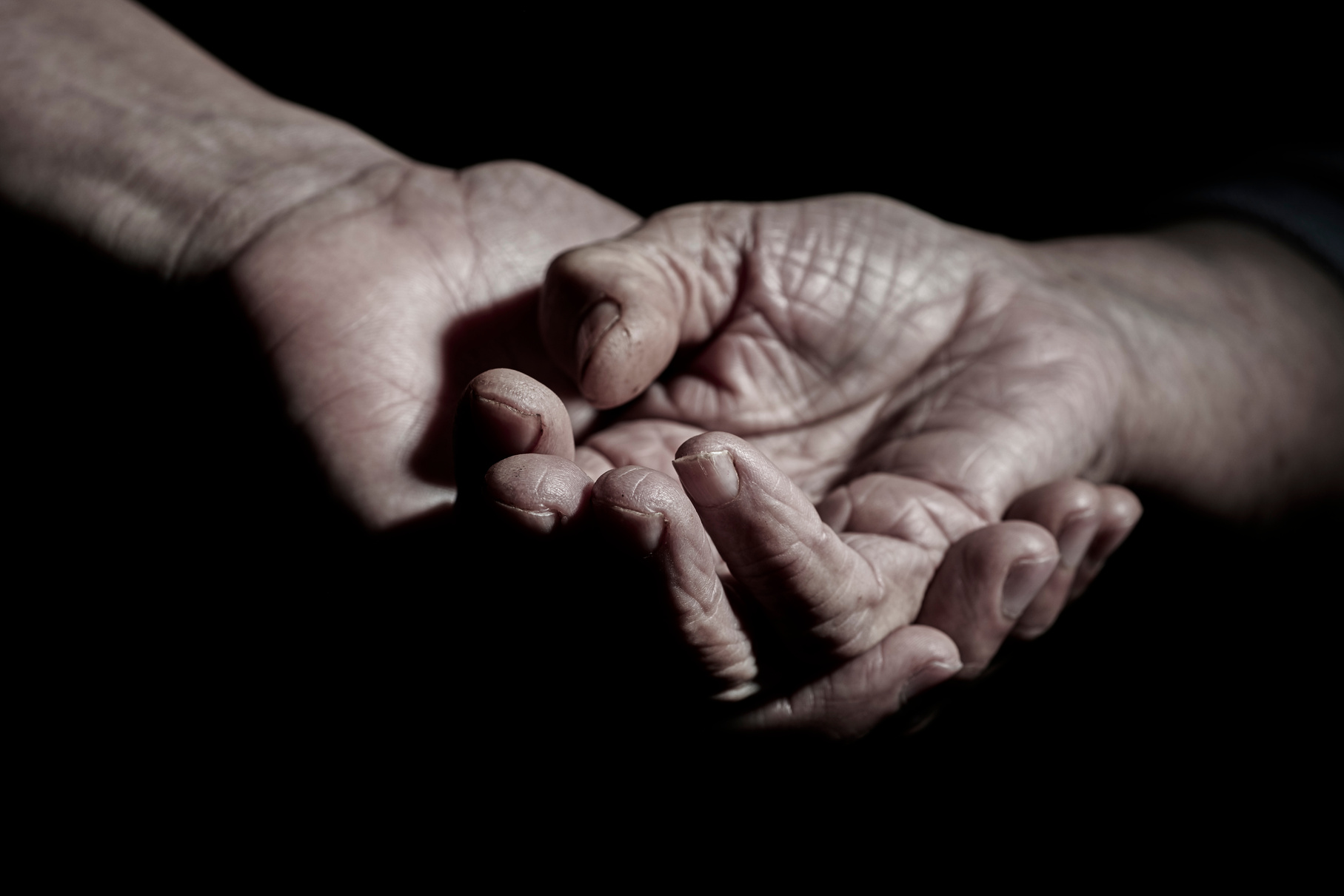 Old Person's Hands Together